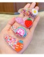 Fashion 4#15-piece Set Of Small Flowers And Fruits Tassel Alloy Resin Fruit Animal Flower Children Hairpin Set