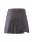 Fashion Gray Solid Color Curved Pleated Skirt