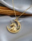 Fashion Golden Copper Inlaid Zircon Pegasus Necklace