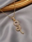 Fashion Golden Copper Inlaid Zircon Serpentine Necklace