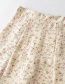 Fashion Beige Flower Print A-line Skirt
