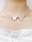 Fashion Silver Alloy Resin Butterfly Necklace