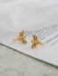 Fashion Golden Copper Inlaid Zircon Bee Ear Bone Clip