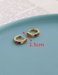 Fashion Golden Copper Inlaid Zircon Color Earrings