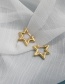 Fashion Golden Copper Five-pointed Star Earrings