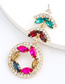 Fashion Color Alloy Diamond Geometric Round Multi-layer Earrings