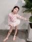 Fashion Pink Unicorn Cat Long-sleeved One-piece Gauze Skirt Childrens Swimsuit