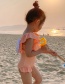 Fashion Flesh Butterfly Open Back Ruffled One-piece Childrens Swimsuit