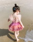 Fashion One-piece Double-sided Two-tone Skirt (excluding Swimsuit) Net Yarn Pearl Ruffled One-piece Childrens Swimsuit