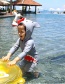 Fashion Boy Grey Shark Shark Print Hooded Childrens One-piece Swimsuit