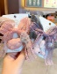 Fashion Purple Lace + Pink Rabbit Bowknot Check Embroidery Flower Lace Hairpin Set For Children