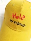 Fashion Yellow Letter Embroidery Sun-proof Sunshade Childrens Cap