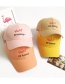 Fashion Yellow Letter Embroidery Sun-proof Sunshade Childrens Cap