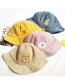 Fashion Bear Sun-shading And Sunscreen Animal Embroidery Childrens Fisherman Hat