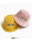 Fashion Skin Powder Sun Protection Letter Embroidery Childrens Fisherman Hat