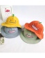 Fashion Orange Dinosaur Embroidery Stitching Childrens Fisherman Hat