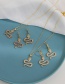 Fashion White Copper Inlaid Zircon Serpentine Earrings