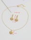 Fashion Golden Copper Inlaid Zircon Eye Necklace
