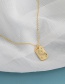 Fashion Golden Copper Inlaid Zircon Moon Necklace