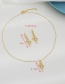Fashion Golden Copper Inlaid Zircon Serpentine Earrings