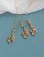 Fashion Color Copper Inlaid Zircon Serpentine Earrings