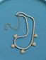 Fashion 5 Copper Inlaid Zircon Heart Necklace
