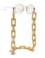 Fashion Light Coffee Acrylic Rectangular Non-slip Anti-lost Glasses Chain