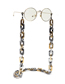 Fashion Gun Black Alloy Rectangular Thick Chain Glasses Chain
