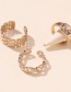 Fashion Golden Chain Geometric Alloy Wide Ring Ring Set