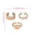 Fashion Golden Chain Geometric Alloy Wide Ring Ring Set