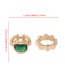 Fashion Golden Gems Inlaid Geometric Wide Brim Ring Set