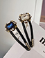 Fashion Sapphire Geometric Alloy Hairpin With Pearls And Rhinestones