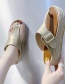 Fashion White Flip-flops And Twine Platform Slippers