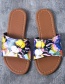 Fashion Pansy Flat Snake Print Butterfly Print Slippers