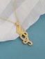 Fashion Golden Copper Inlaid Zircon Thick Chain Round Snake Necklace