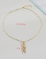 Fashion Golden Copper Inlaid Zircon Chain Round Snake Necklace