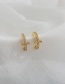 Fashion Golden Copper Inlaid Zircon Cross Ear Bone Clip