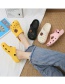 Fashion Yellow Baotou Hollow Flat Shoes