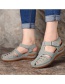 Fashion Creamy-white Baotou Hollow Wedge Sandals