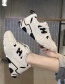 Fashion Creamy-white Platform Letter Mesh Lace-up Old Shoes