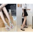Fashion Black Sunflower Flat Sandals And Slippers