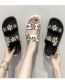 Fashion White Sunflower Flat Sandals And Slippers