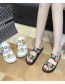 Fashion White Sunflower Flat Sandals And Slippers