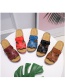 Fashion Brown Wedge Heel Round Toe Hollow Slippers