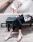 Fashion Black Rivet Square Head Flat Sandals And Slippers