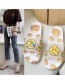 Fashion White Smiley Expression Flat Slippers