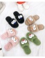 Fashion Green Lovely Big Eyes Sesame Street Warm Parent-child Couple Slippers