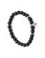 Fashion Black Black Zirconium Suit Frosted Stone Drill Ball Beaded Bracelet Set