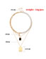 Fashion Gold Color Imitation Pearl Crescent Alloy Pendant Multilayer Necklace