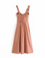 Fashion Rust Red Bow-knot Sling Dress